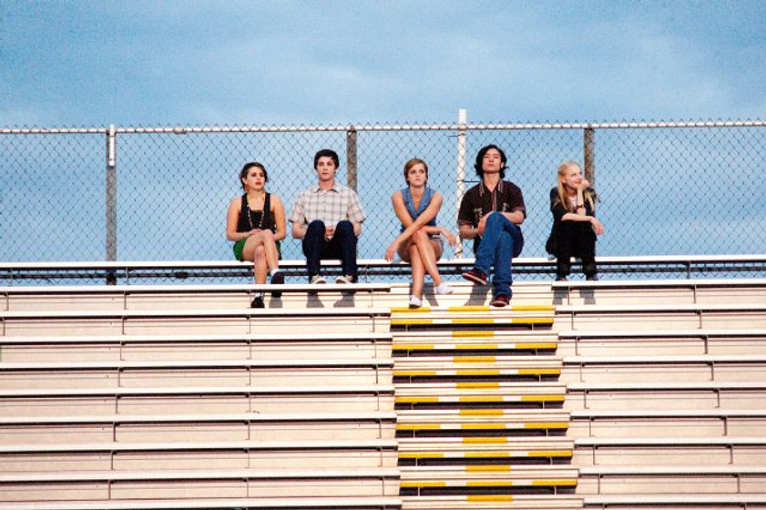 Melanie Lynskey, Emma Watson, Logan Lerman, Ezra Miller y Erin Wilhelmi en Las Ventajas de Ser un Marginado