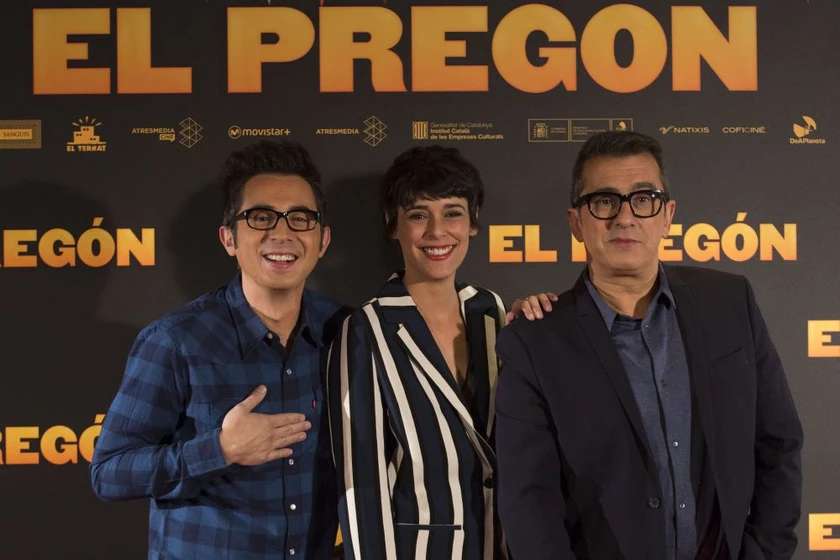 Andreu Buenafuente, Berto Romero y Belén Cuesta en el-pregon (Premiere en Madrid. Marzo 2016)
