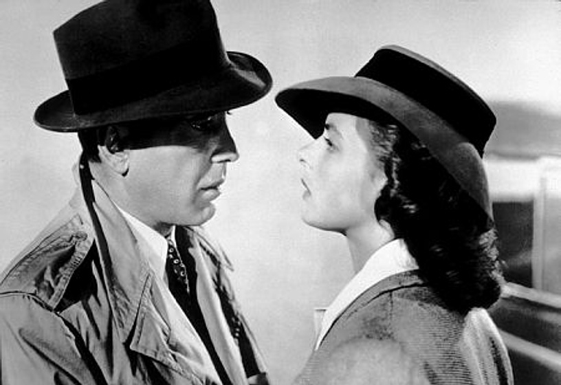 Ingrid Bergman y Humphrey Bogart en Casablanca