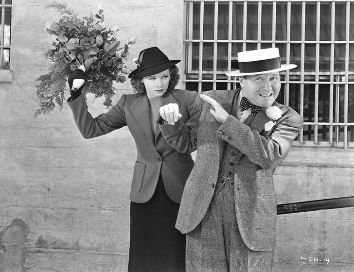 Jack Oakie y Lucille Ball en los-lios-de-anabel