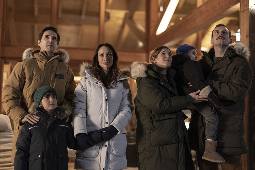 Natalia Verbeke, Julián López, Ángela Cervantes y Vebjørn Enger en laponia