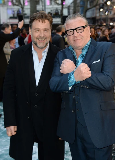 Russell Crowe y Ray Winstone en noe (Premiere en Londres. Marzo 2014)