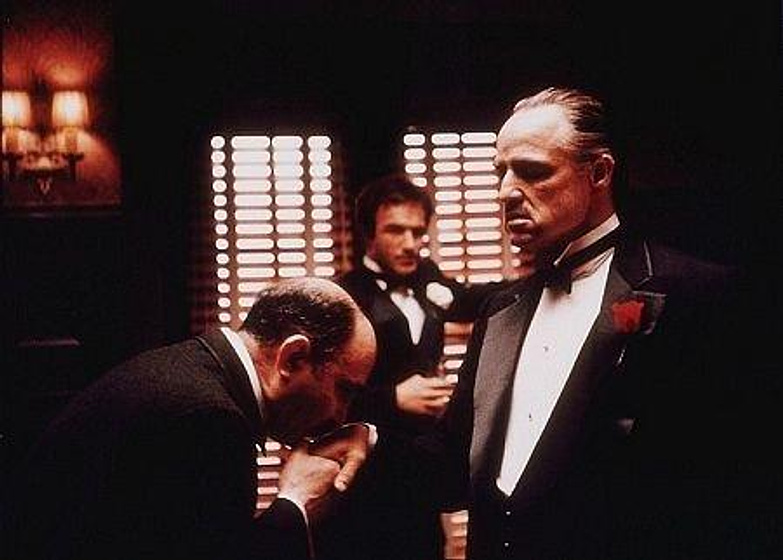 Marlon Brando y James Caan en El Padrino