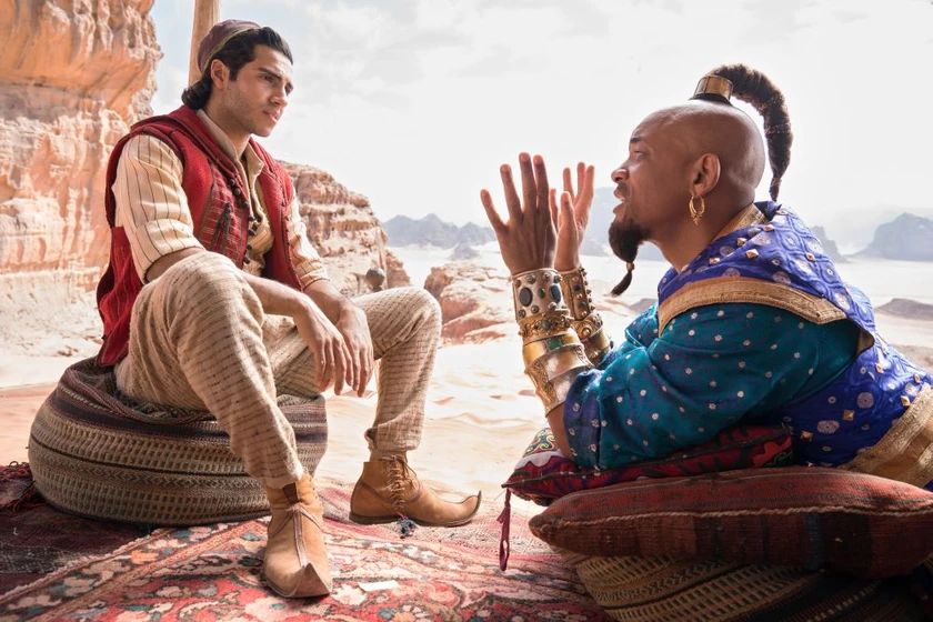 Will Smith y Mena Massoud en aladdin-2019