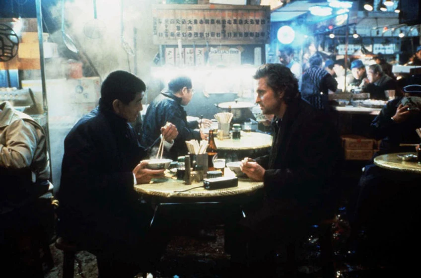 Michael Douglas y Ken Takakura en black-rain
