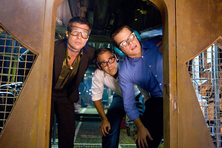 Brad Pitt, George Clooney y Matt Damon en Ocean's Thirteen