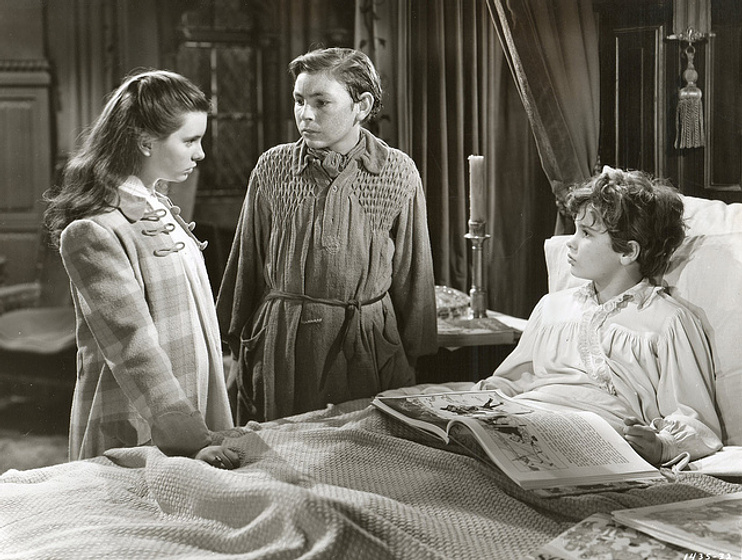 Margaret O'Brien, Dean Stockwell y Brian Roper en El Jardín Secreto