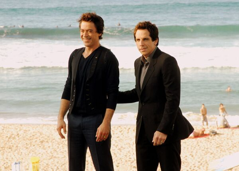 Ben Stiller y Robert Downey Jr. en Tropic Thunder. ¡Una Guerra Muy Perra! (Premiere en San Sebastián. Septiembre 2008)
