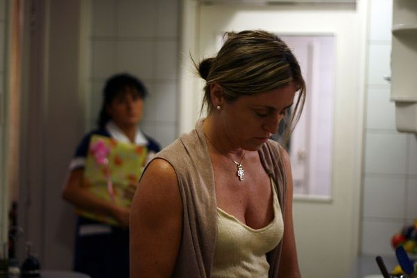Catalina Saavedra y Claudia Celedón en La Nana