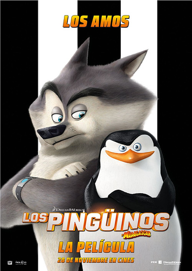 Imagen de Los Pingüinos de Madagascar. La Película (Cartel personajes español)