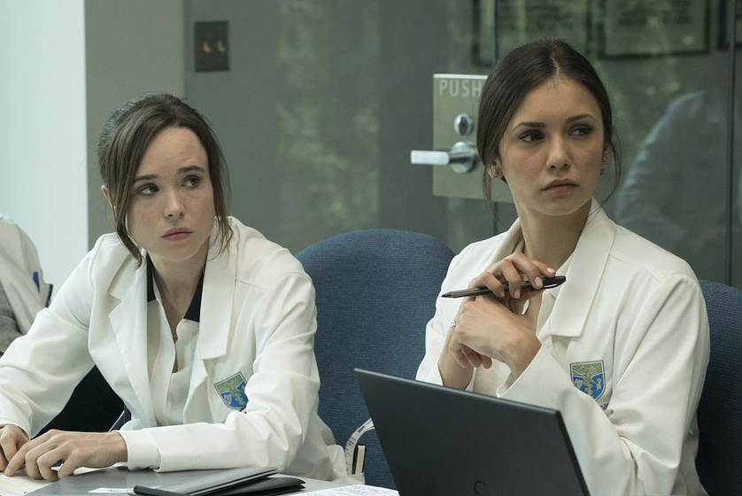 Elliot Page y Nina Dobrev en Enganchados a la Muerte