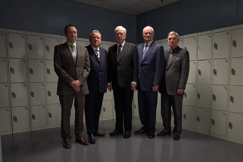 Michael Caine, Jim Broadbent, Ray Winstone, Tom Courtenay y Paul Whitehouse en rey-de-ladrones