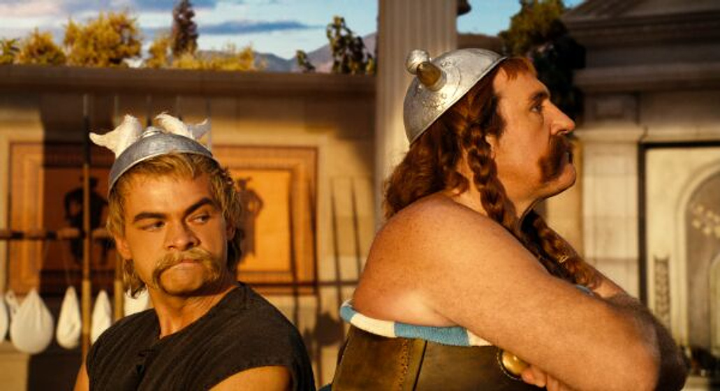 Gerard Depardieu y Clovis Cornillac en Astérix en los Juegos Olímpicos