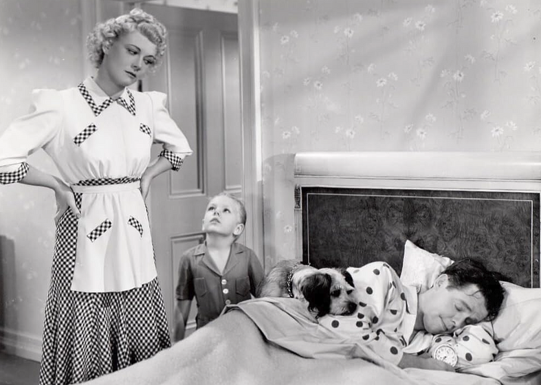 Arthur Lake, Penny Singleton y Larry Simms en Blondie Plays Cupid