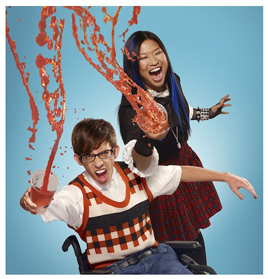 Kevin McHale y Jenna Ushkowitz en Glee