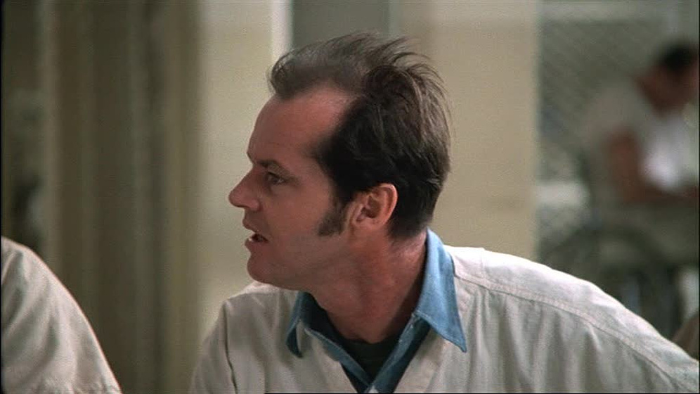 Jack Nicholson en Alguien voló sobre el Nido del Cuco