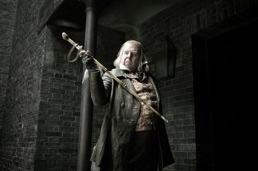 Timothy Spall en Sweeney Todd. El barbero diabólico de la calle Fleet