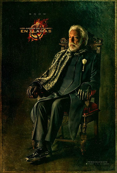 Donald Sutherland en Los Juegos del Hambre. En Llamas (Cartel promocional)