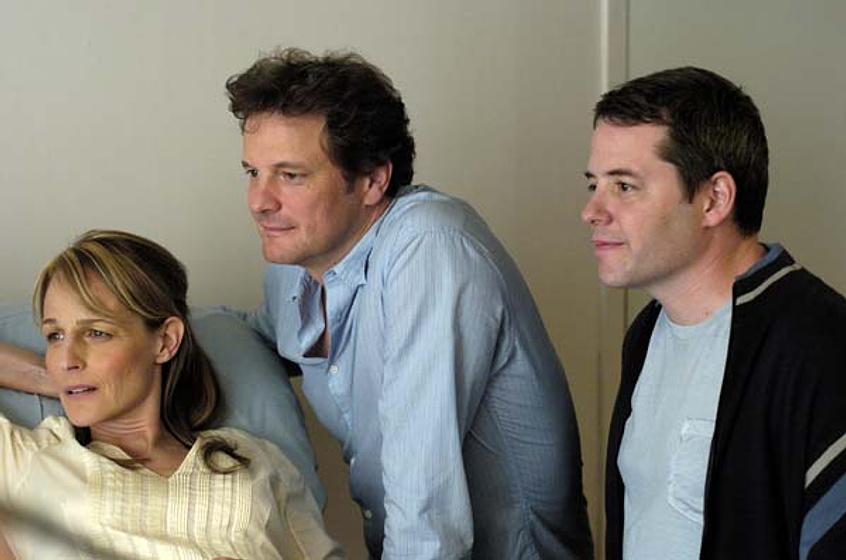 Helen Hunt, Matthew Broderick y Colin Firth en Cuando ella me encontró
