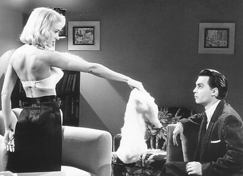Johnny Depp y Sarah Jessica Parker en ed-wood