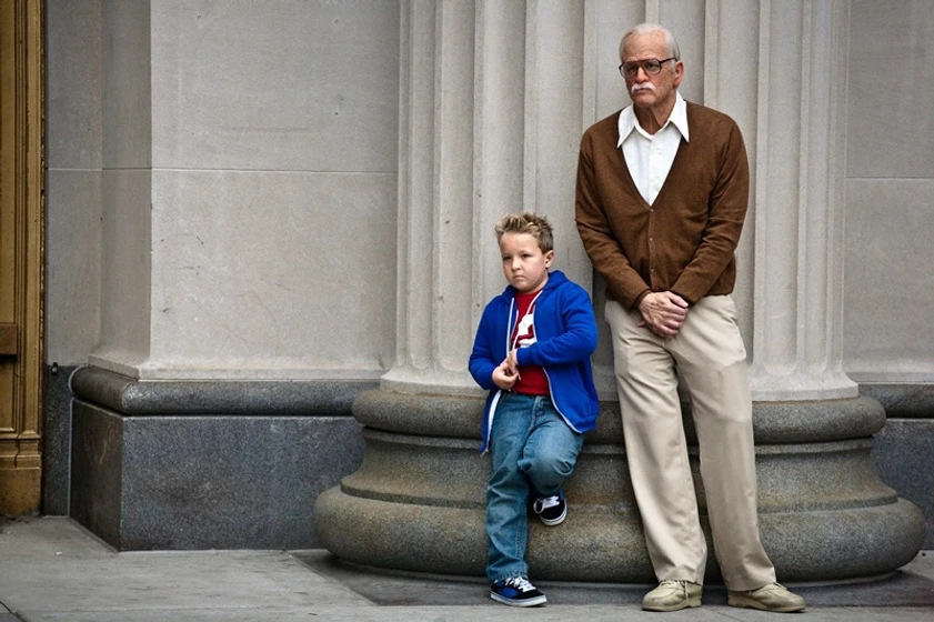Johnny Knoxville y Jackson Nicoll en bad-grandpa