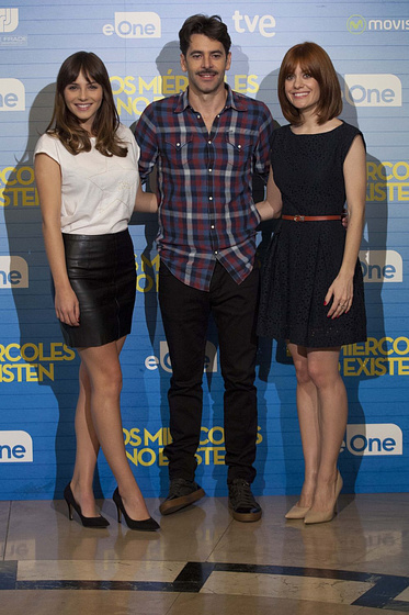 Eduardo Noriega [II], Alexandra Jiménez y Andrea Duro en Los Miércoles no existen (Premiere en Madrid. Octubre 2015)