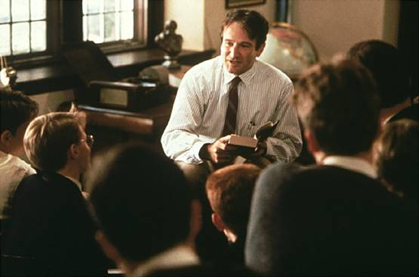 Robin Williams en El Club de los Poetas Muertos