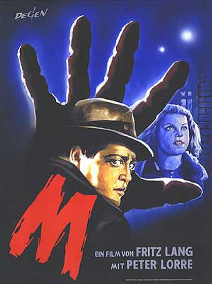 Imagen de M, El Vampiro de Düsseldorf (Cartel alemán)