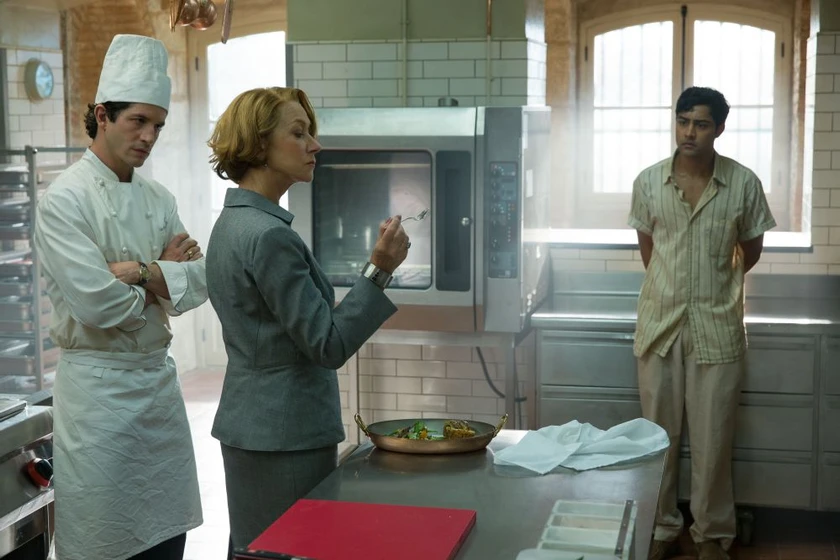 Helen Mirren y Manish Dayal en un-viaje-de-diez-metros