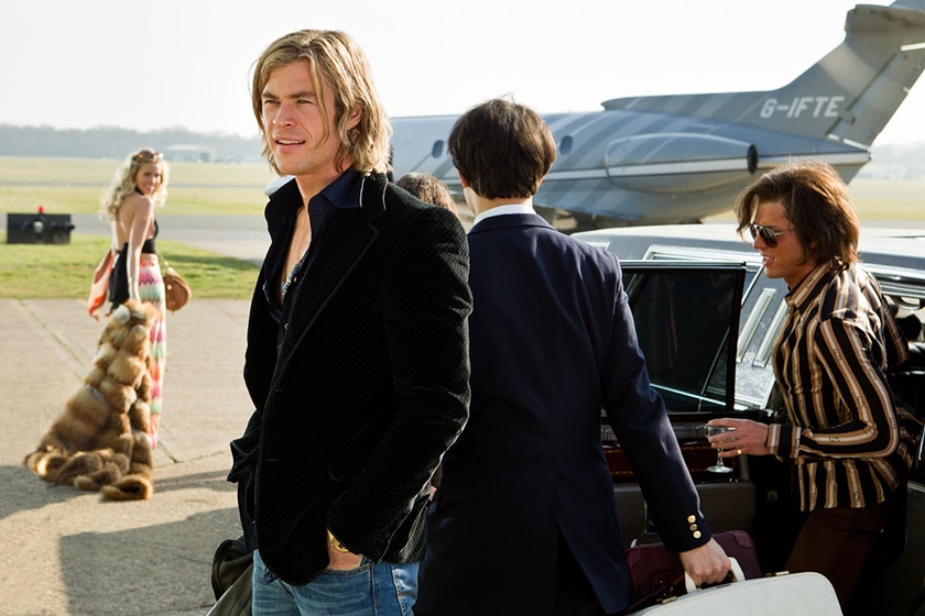 Olivia Wilde y Chris Hemsworth en Rush