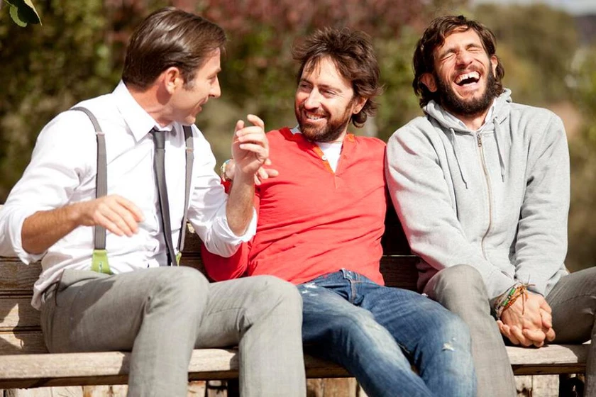 Daniel Sánchez Arévalo, Quim Gutiérrez y Antonio de la Torre en la-gran-familia-espanola