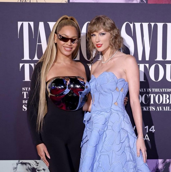 Beyoncé Knowles y Taylor Swift en Taylor Swift, The Eras Tour