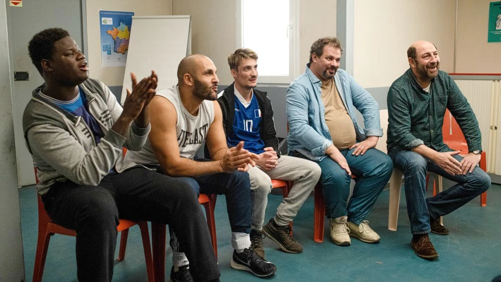 Kad Merad, Wabinlé Nabié, Sofian Khammes y Pierre Lottin en el-triunfo