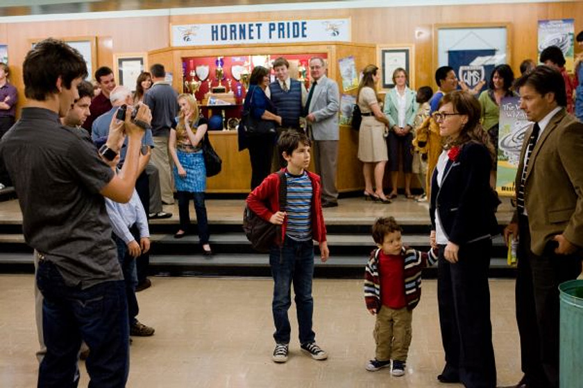 Steve Zahn, Rachael Harris y Zachary Gordon en Diario de Greg