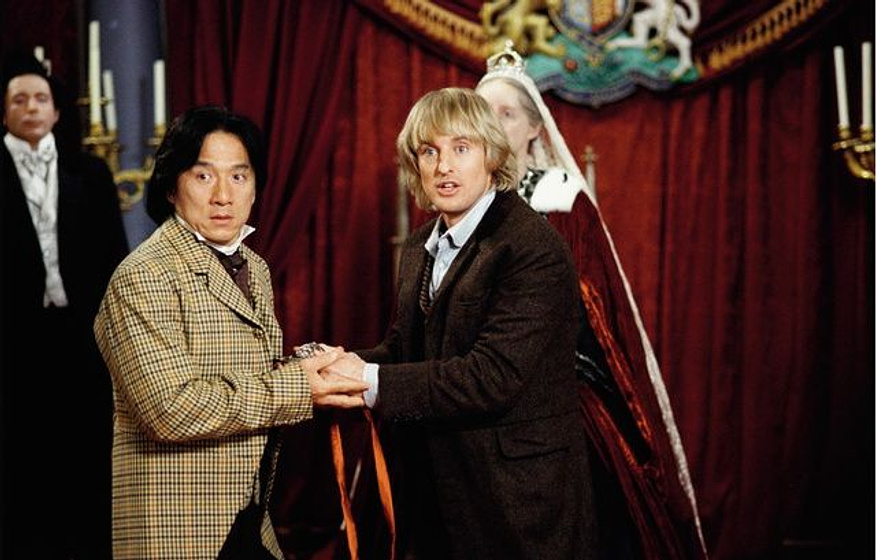 Jackie Chan y Owen Wilson en Los Rebeldes de Shanghai
