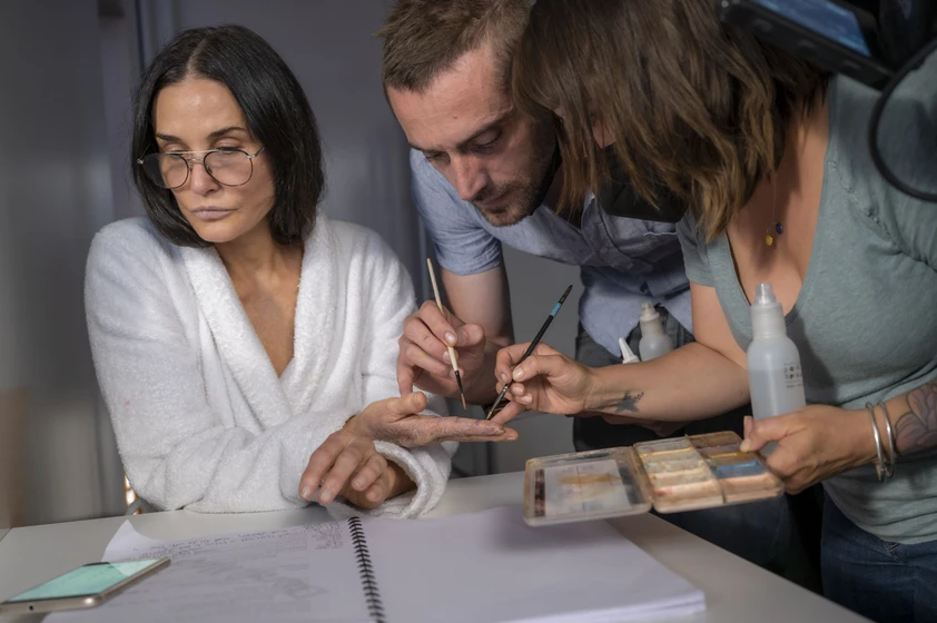 Demi Moore en La Sustancia (Rodaje)