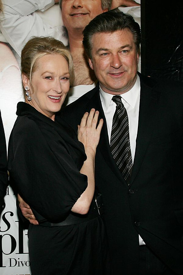 Meryl Streep y Alec Baldwin en No es tan fácil (Premiere en New York. Diciembre 2009)
