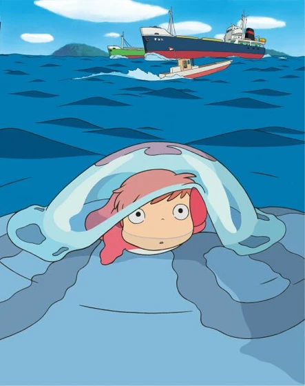 Imagen de Ponyo en el acantilado