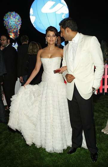 Aishwarya Rai y Abhishek Bachchan en Up (Fiesta Up en Cannes. Mayo 2009)