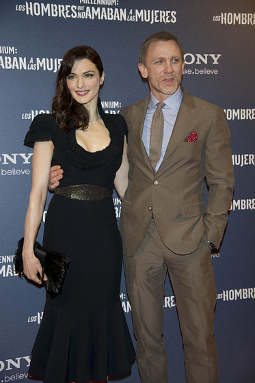 Rachel Weisz y Daniel Craig en Los Hombres que no Amaban a las Mujeres (Premiere en Madrid. Enero 2012)