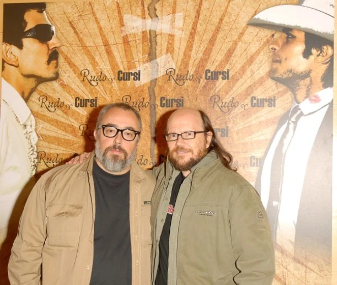 Álex de la Iglesia y Santiago Segura en rudo-y-cursi (Photocall en Madrid. Abril 2009)