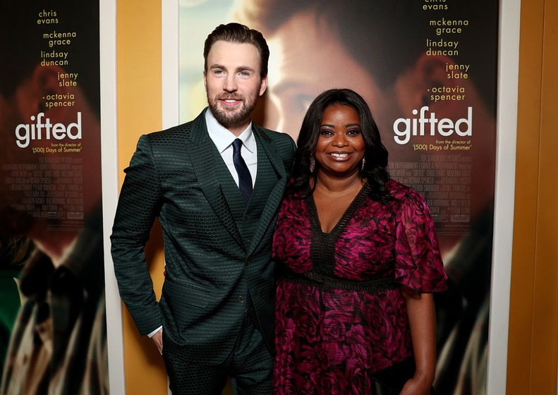Octavia Spencer y Chris Evans en Un Don Excepcional (Premiere en Los Angeles. Abril 2017)