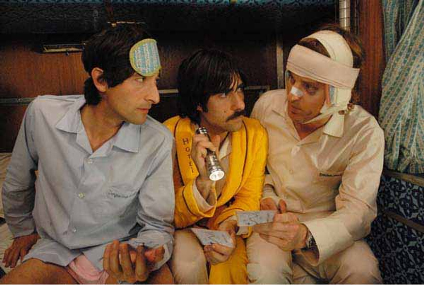 Owen Wilson, Adrien Brody y Jason Schwartzman en Viaje a Darjeeling