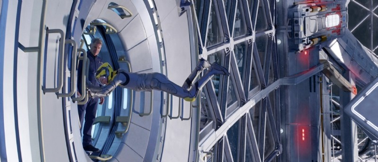 Harrison Ford [I] y Asa Butterfield en El Juego de Ender