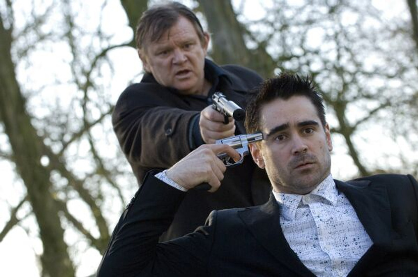 Colin Farrell [I] y Brendan Gleeson en Escondidos en Brujas