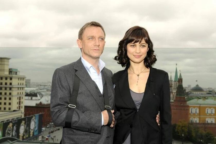 Daniel Craig y Olga Kurylenko en 007-quantum-of-solace (Photocall en Rusia. Octubre 2008)