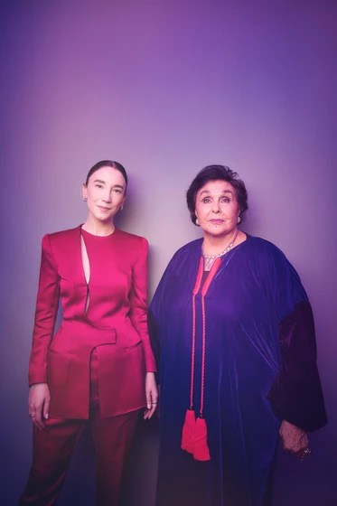 Sibel Kekilli y Nidal Al-Askhar en yunan (Berlinale. Febrero 2025)