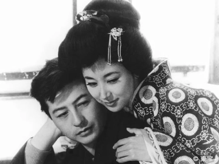 Keiko Kishi y Ryô Ikebe en el-pais-de-la-nieve