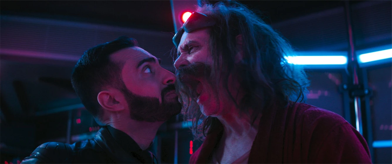 Jim Carrey y Lee Majdoub en sonic-3-la-pelicula