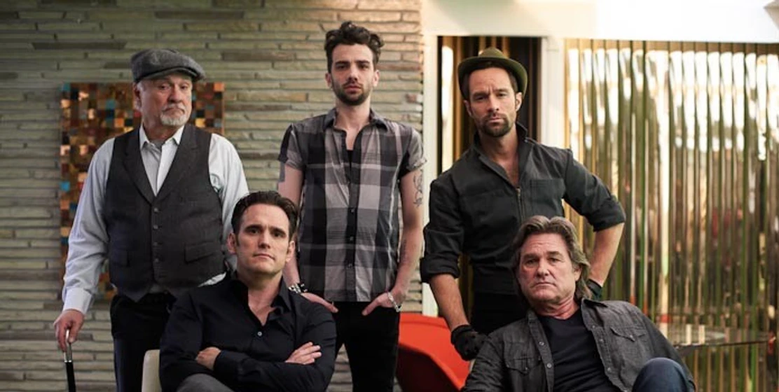 Kurt Russell, Matt Dillon, Kenneth Welsh, Jay Baruchel y Chris Diamantopoulos en the-art-of-the-steal